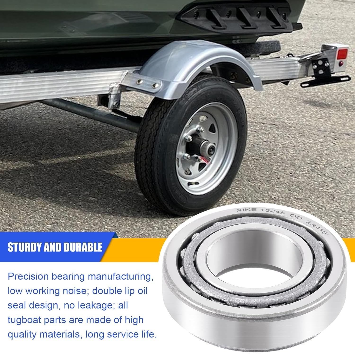 2 Set Fits 5,200-6,000 lb Axles Trailer Wheel Hub Kit, Include 25580/20 ＆ 151…
