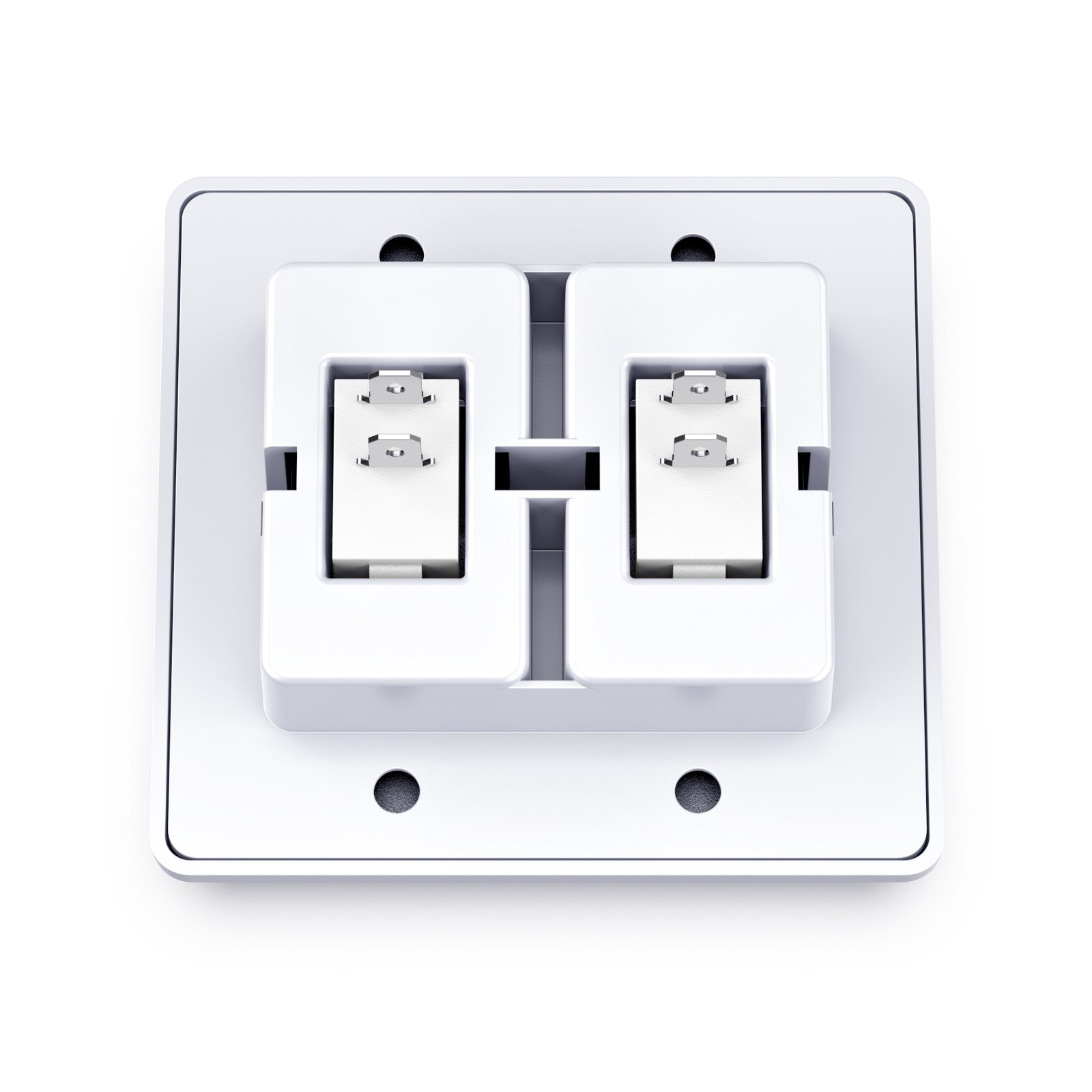 Leisure LED White Double SPST On-Off Switch with Bezel, 12-Volt, for RV, Trailer
