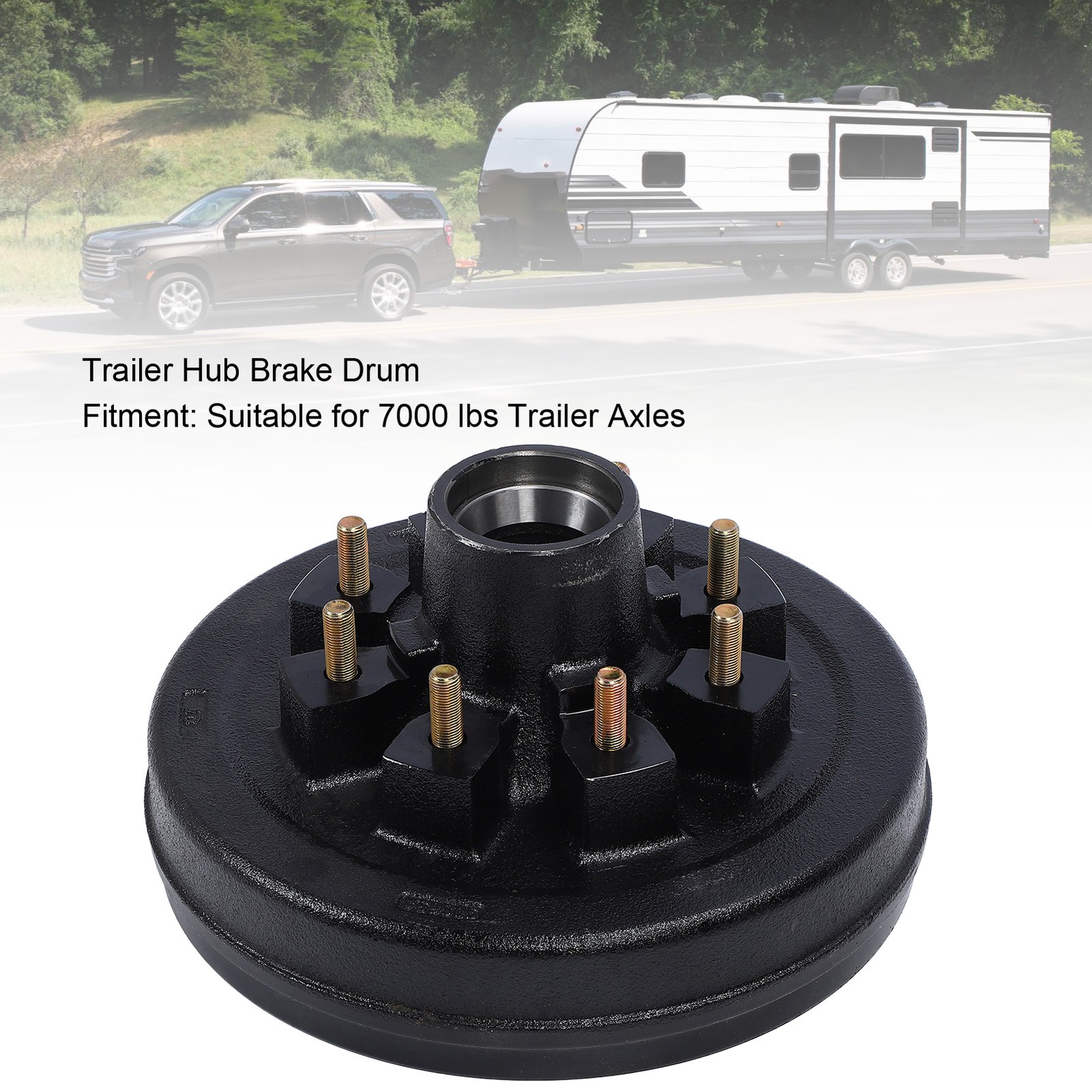 7000lbs Trailer Brake Drum High Strength Brake Hub For 7000lbs Trailer Axles